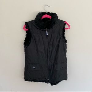 St. John Reversible Silk and Fur Vest